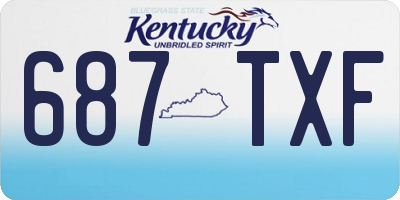 KY license plate 687TXF