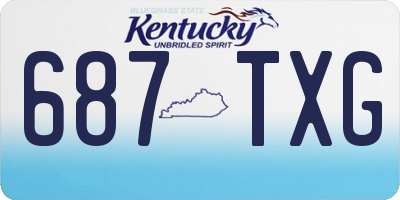 KY license plate 687TXG