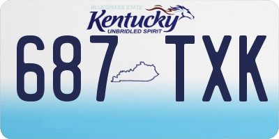 KY license plate 687TXK