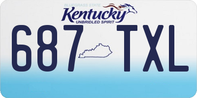 KY license plate 687TXL