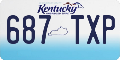 KY license plate 687TXP