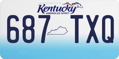 KY license plate 687TXQ
