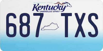 KY license plate 687TXS