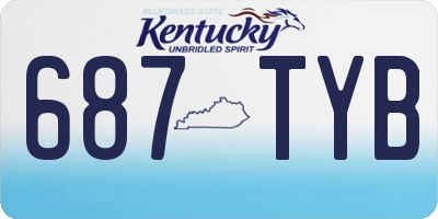 KY license plate 687TYB