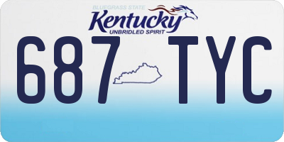 KY license plate 687TYC