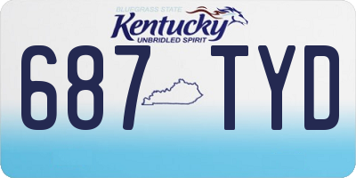 KY license plate 687TYD