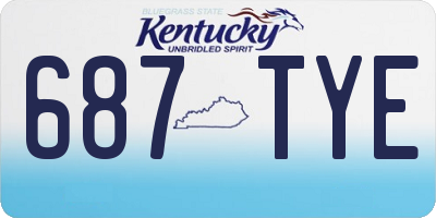 KY license plate 687TYE