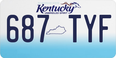 KY license plate 687TYF