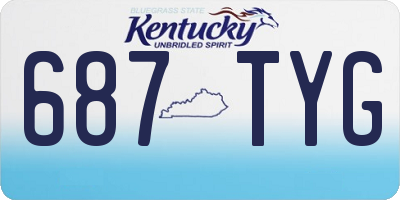 KY license plate 687TYG
