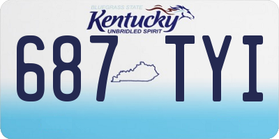 KY license plate 687TYI