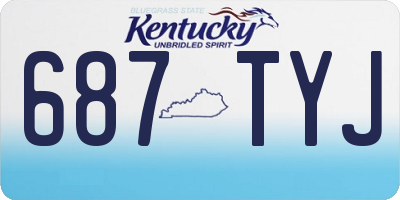 KY license plate 687TYJ