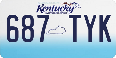 KY license plate 687TYK