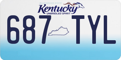 KY license plate 687TYL