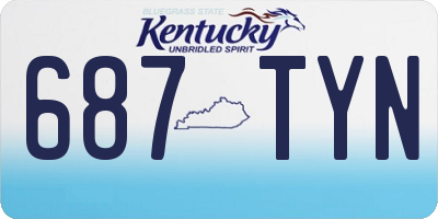KY license plate 687TYN