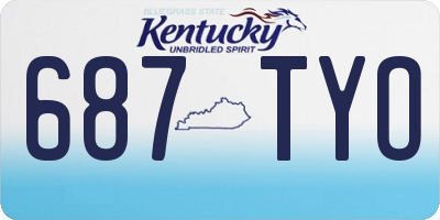 KY license plate 687TYO