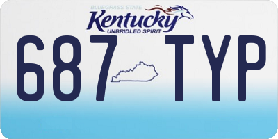 KY license plate 687TYP