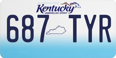 KY license plate 687TYR