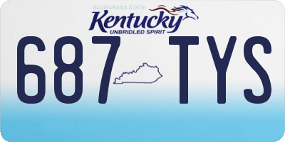 KY license plate 687TYS