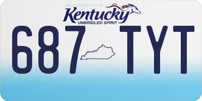 KY license plate 687TYT