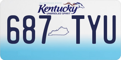 KY license plate 687TYU