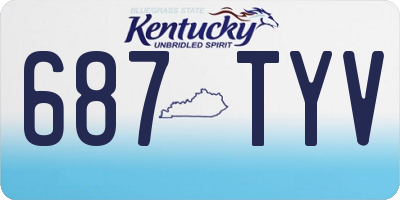 KY license plate 687TYV