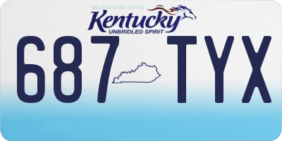 KY license plate 687TYX