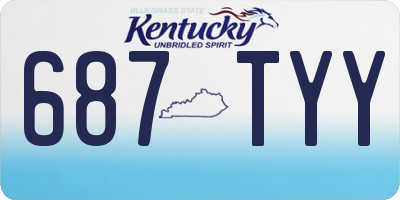 KY license plate 687TYY