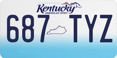 KY license plate 687TYZ