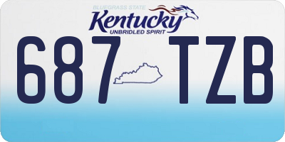 KY license plate 687TZB