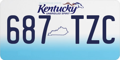 KY license plate 687TZC