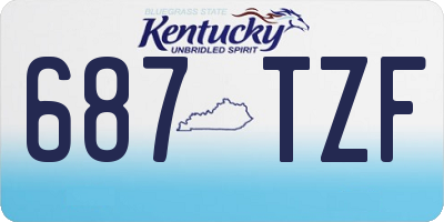 KY license plate 687TZF
