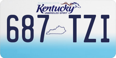 KY license plate 687TZI