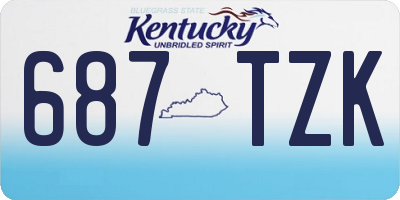 KY license plate 687TZK