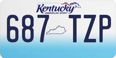 KY license plate 687TZP