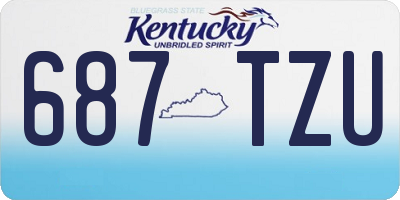 KY license plate 687TZU