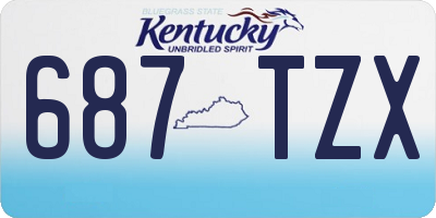 KY license plate 687TZX