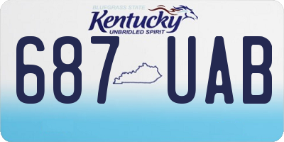 KY license plate 687UAB