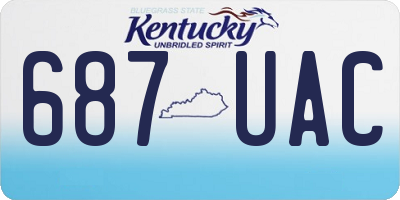 KY license plate 687UAC