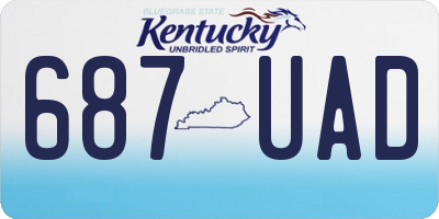 KY license plate 687UAD