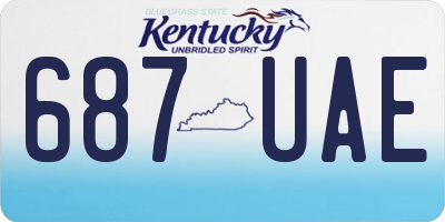 KY license plate 687UAE