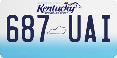 KY license plate 687UAI