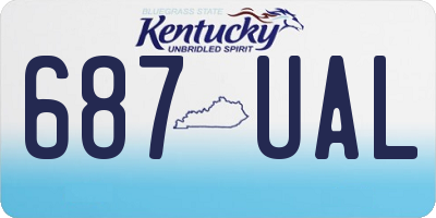 KY license plate 687UAL