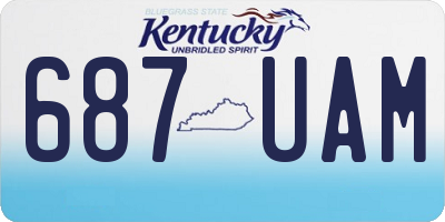KY license plate 687UAM