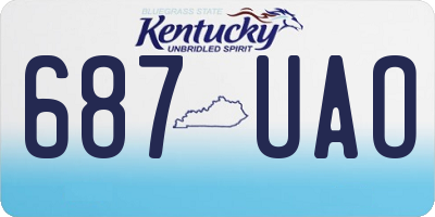 KY license plate 687UAO