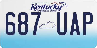 KY license plate 687UAP