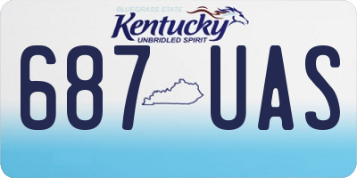 KY license plate 687UAS