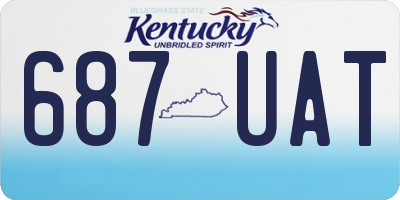 KY license plate 687UAT