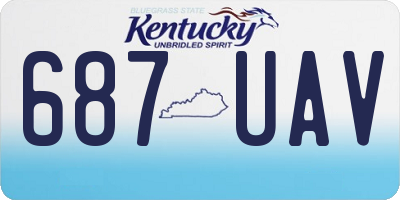 KY license plate 687UAV