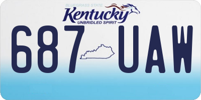 KY license plate 687UAW