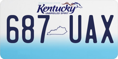 KY license plate 687UAX